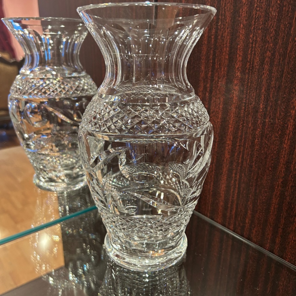 Waterford Vintage Crystal Flower Vase 9 inches High - Picture 4 of 12